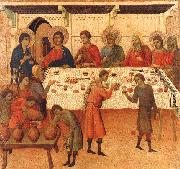 Duccio di Buoninsegna Wedding at Cana oil on canvas